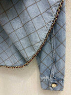Diamond Stitch Denim Shirt Jacket