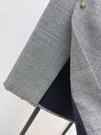 Plaid Cropped Blazer Skirt Set