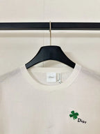 Four-Leaf Clover Embroidery Short Sleeve