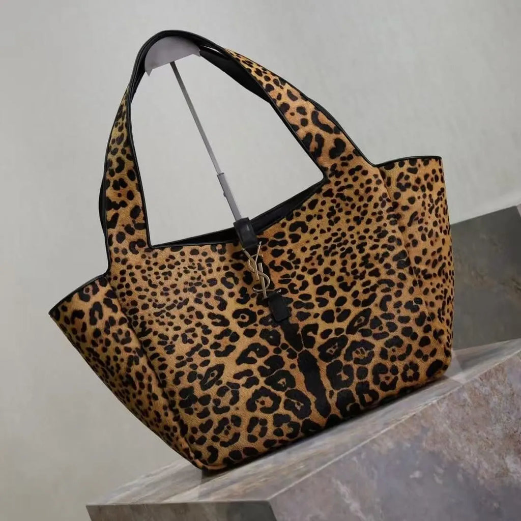 Modern Vintage Leopard Print Hobo Bag