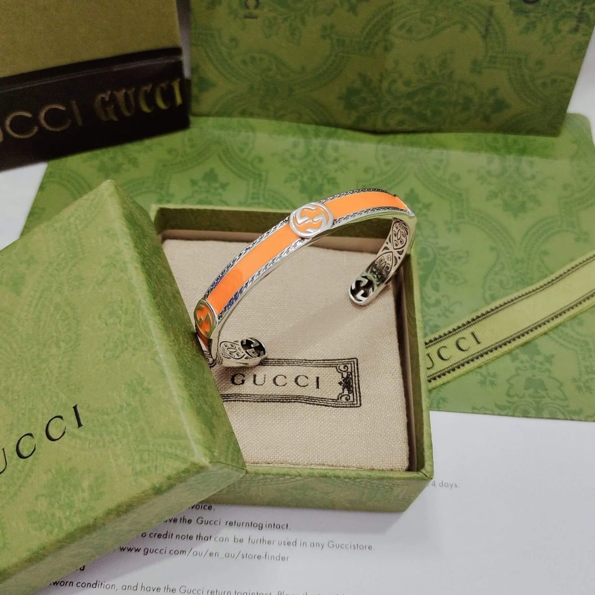 Orange Double G Bangle
