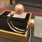 Minimalist Pearl Cuff Bracelet