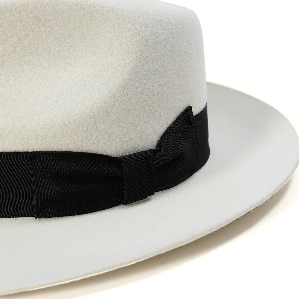 Classic Wide‑Brim Fedora Hat