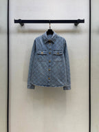 Diamond Stitch Denim Shirt Jacket