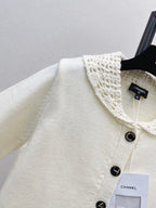 Crochet Collar Knit Cardigan