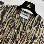 Woven Textured Leopard Short Jacket