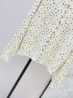 Round Neck Dotted Sweater Jacket
