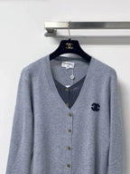 Contrast Fake Two Piece Cardigan