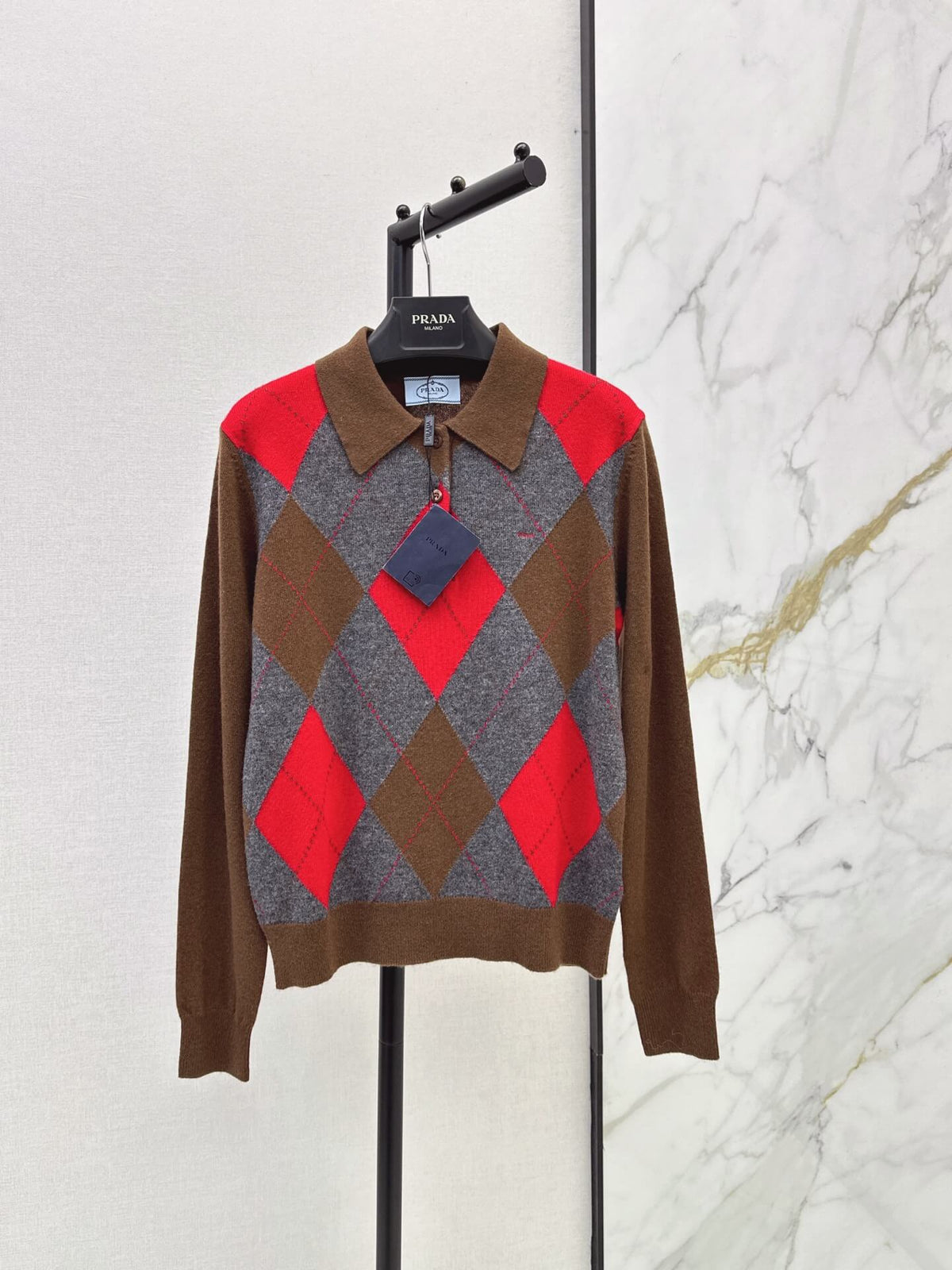 Grey Diamond Vintage Sweater