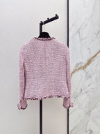 Pink Tweed Jacket Skirt Set