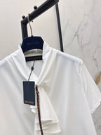 Layered Frill Elegant Short Sleeve Shirt