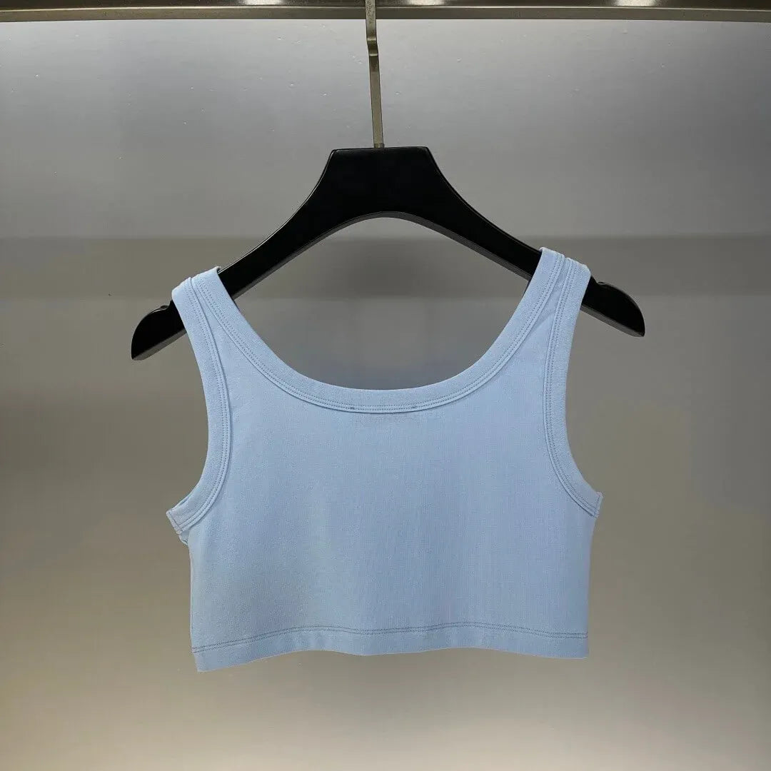 Classic Cropped Solid Color Vest