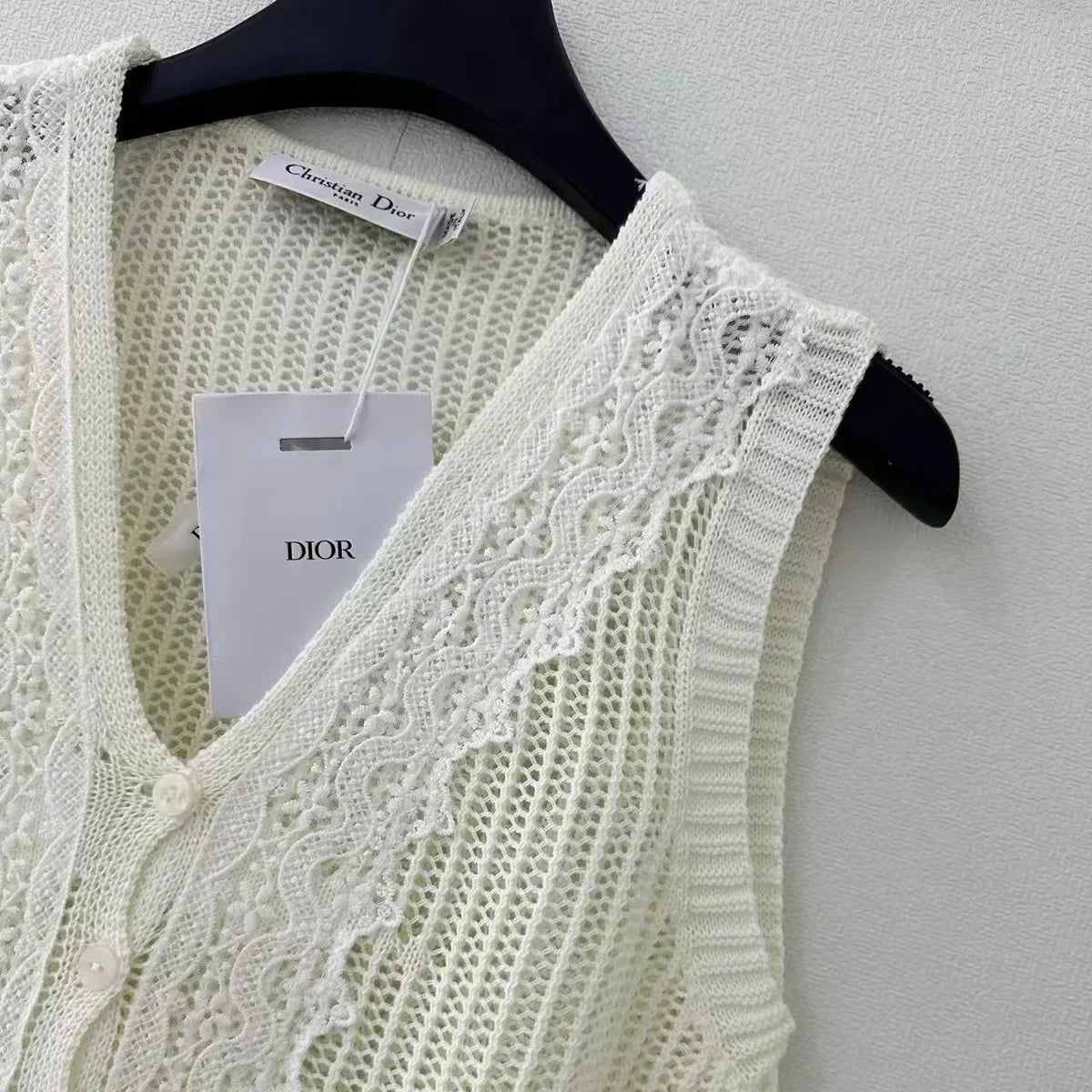 Openwork Lace Knit Vest
