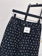 High Waist Printed Straight Jeans