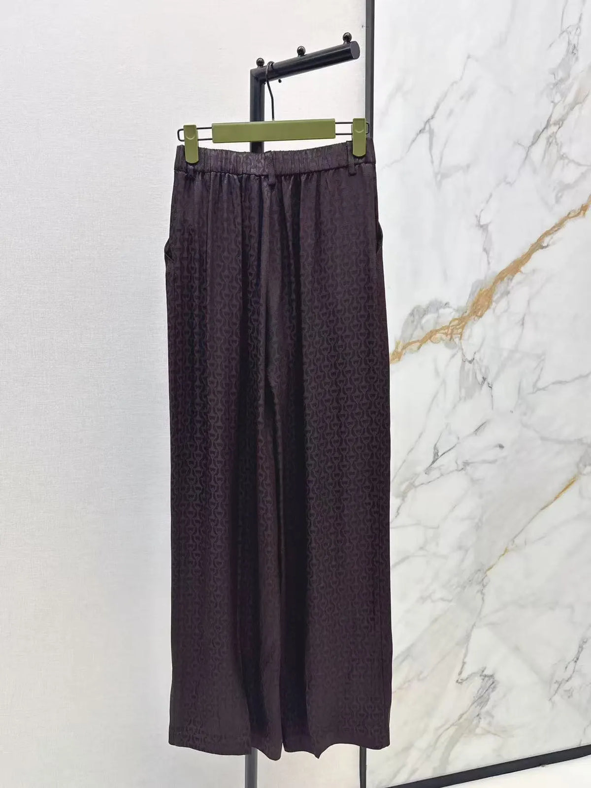 Retro Exclusive-Fabric Shirt and Palazzo Pants Set
