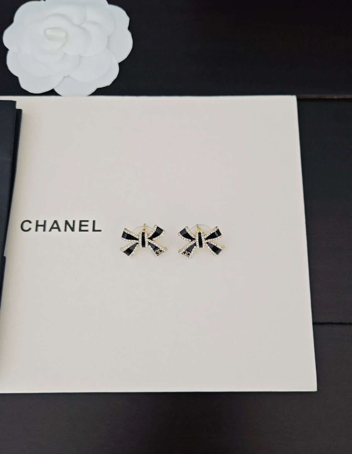 Diamond Bow Stud Earrings