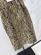 Woven Textured Leopard Dress