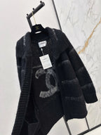 Lapel Mohair Mid-length Cardigan