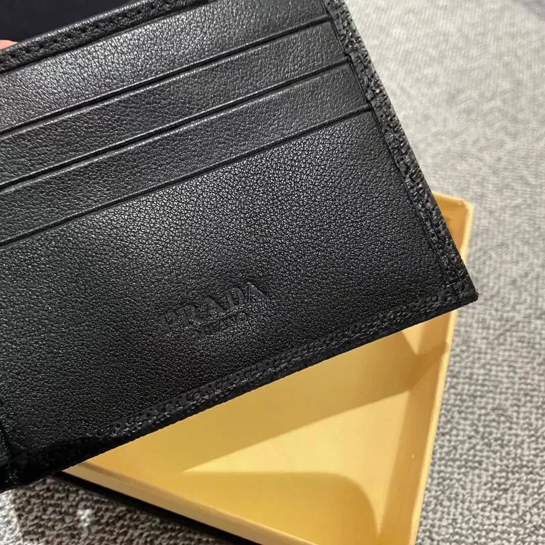 Black Textured Accented  Wallet