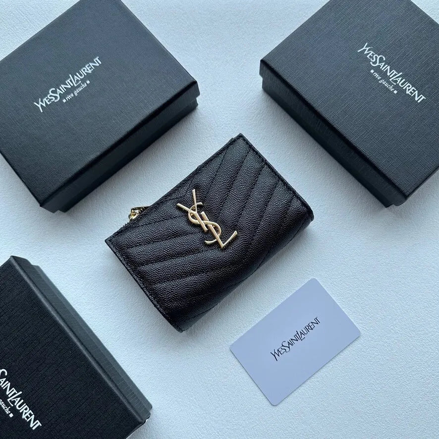Black Textured  Short Wallet