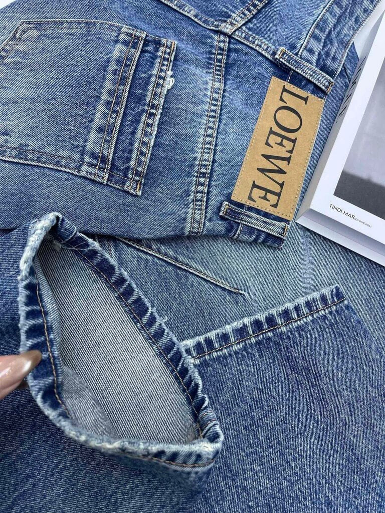 Pocket Embroidery Jeans