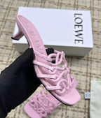 Vacation Style Openwork Low-Heel Sandals