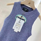 Candy Color Knitted Small Hole Cuff Dress