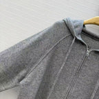 Cashmere Embroidered Hooded Jacket
