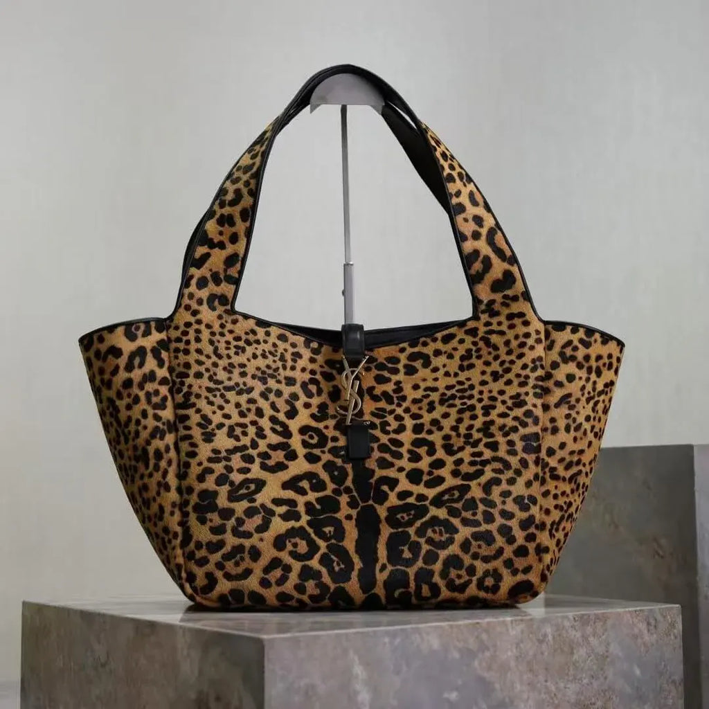Modern Vintage Leopard Print Hobo Bag