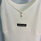 Mesh Knit Cardigan and Cami Two-Piece Set