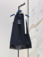 Contrast Tie Halter Loose Dress