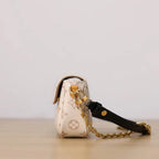 Light-colored Full-Print Clutch Shoulder Bag