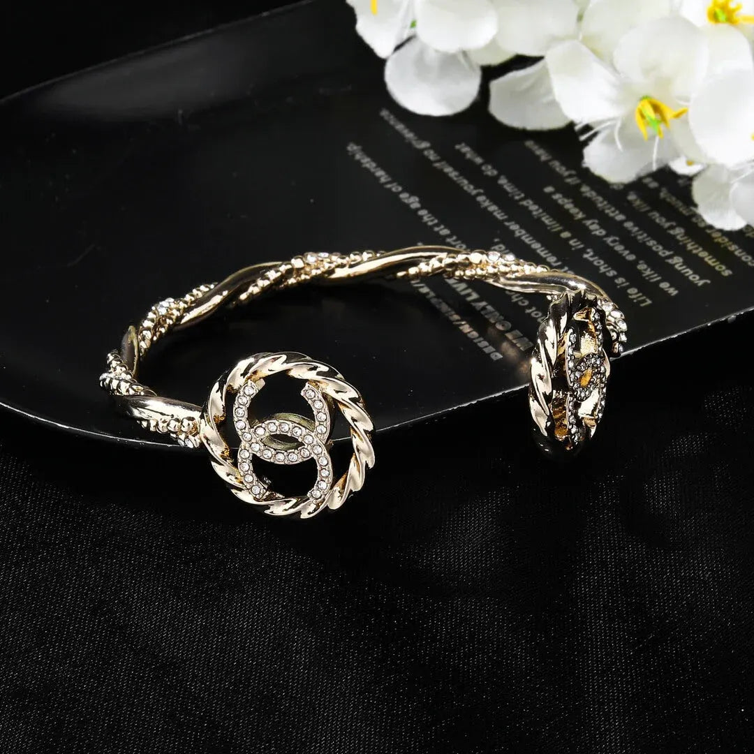 Diamond-Encrusted Cuff Bracelet