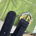 Stylish Two-Color Square Metal Buckle Belt