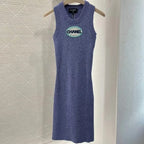 Candy Color Knitted Small Hole Cuff Dress