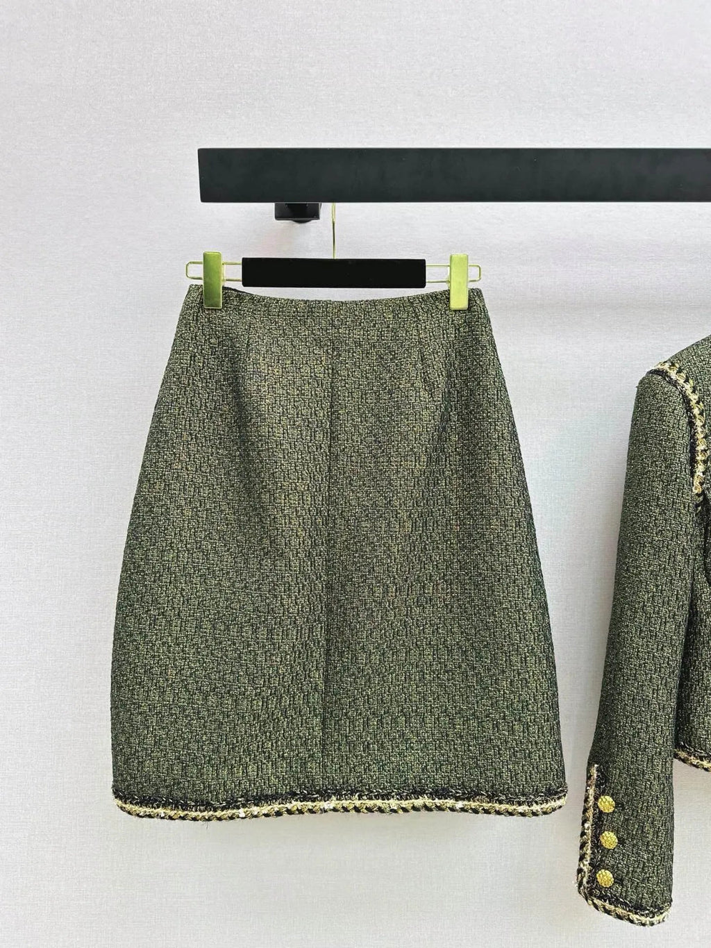 Cropped Tweed Jacket Skirt Co-ord Set