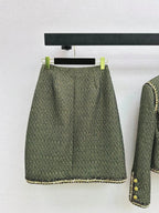 Cropped Tweed Jacket Skirt Co-ord Set