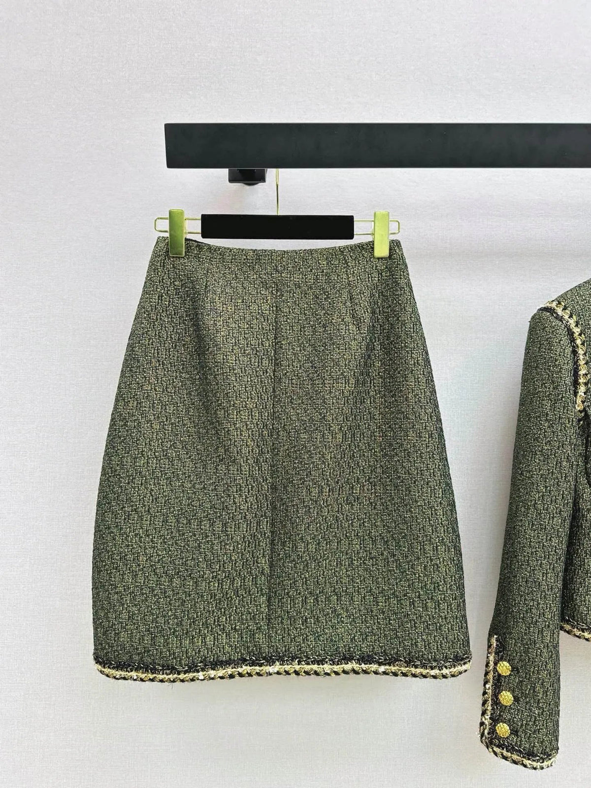 Cropped Tweed Jacket Skirt Co-ord Set