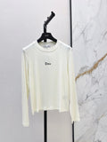 Slim Fit Letter Long Sleeve Tee