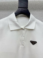 Triangle Logo Polo Slit Skirt Set