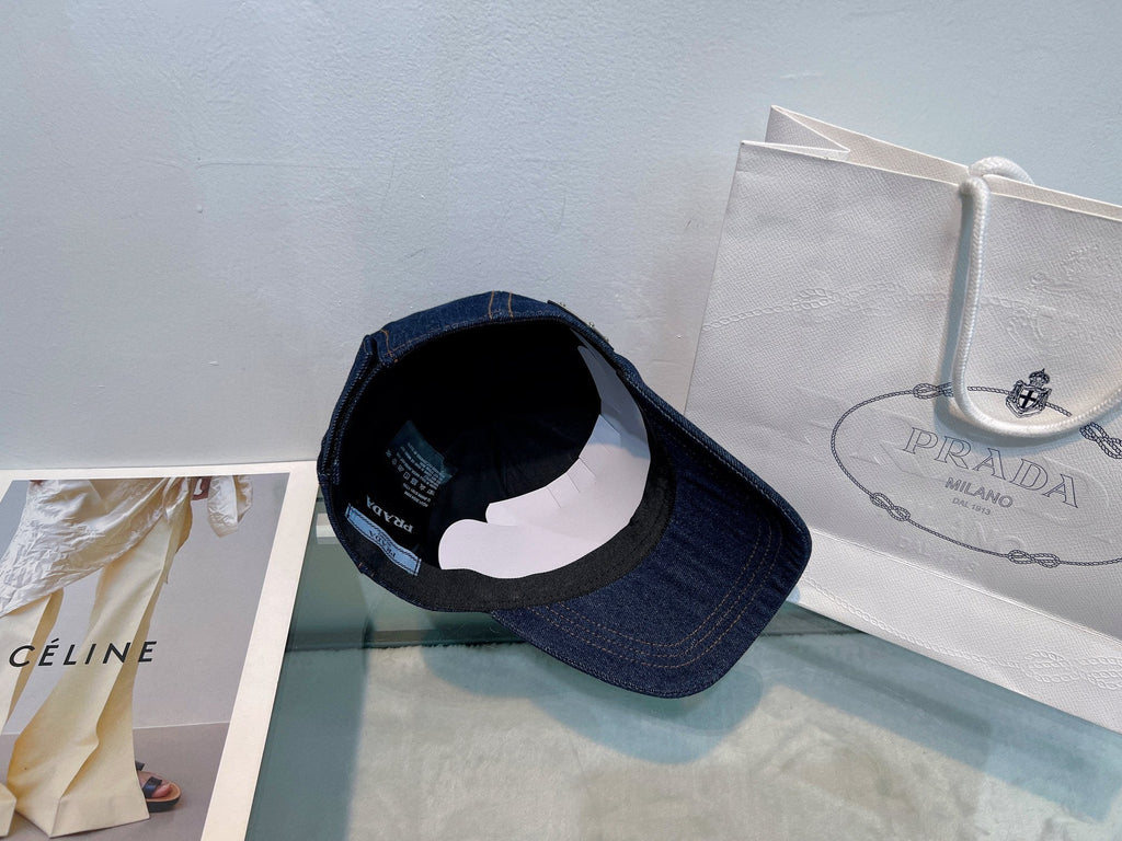 Denim baseball cap