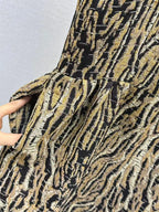 Woven Textured Leopard Dress