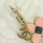 Color-Blocked Clover Earrings
