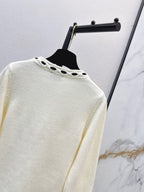 Button Cropped Knit Jacket