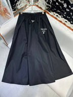 Crest Letter Print Tee Elastic Waist Midi Skirt Set