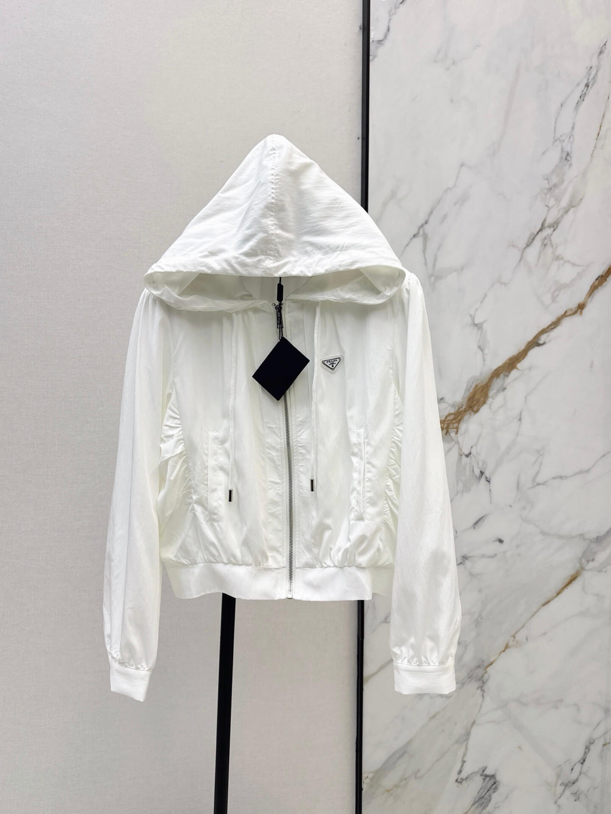 Triangle Hooded Cropped Jacket
