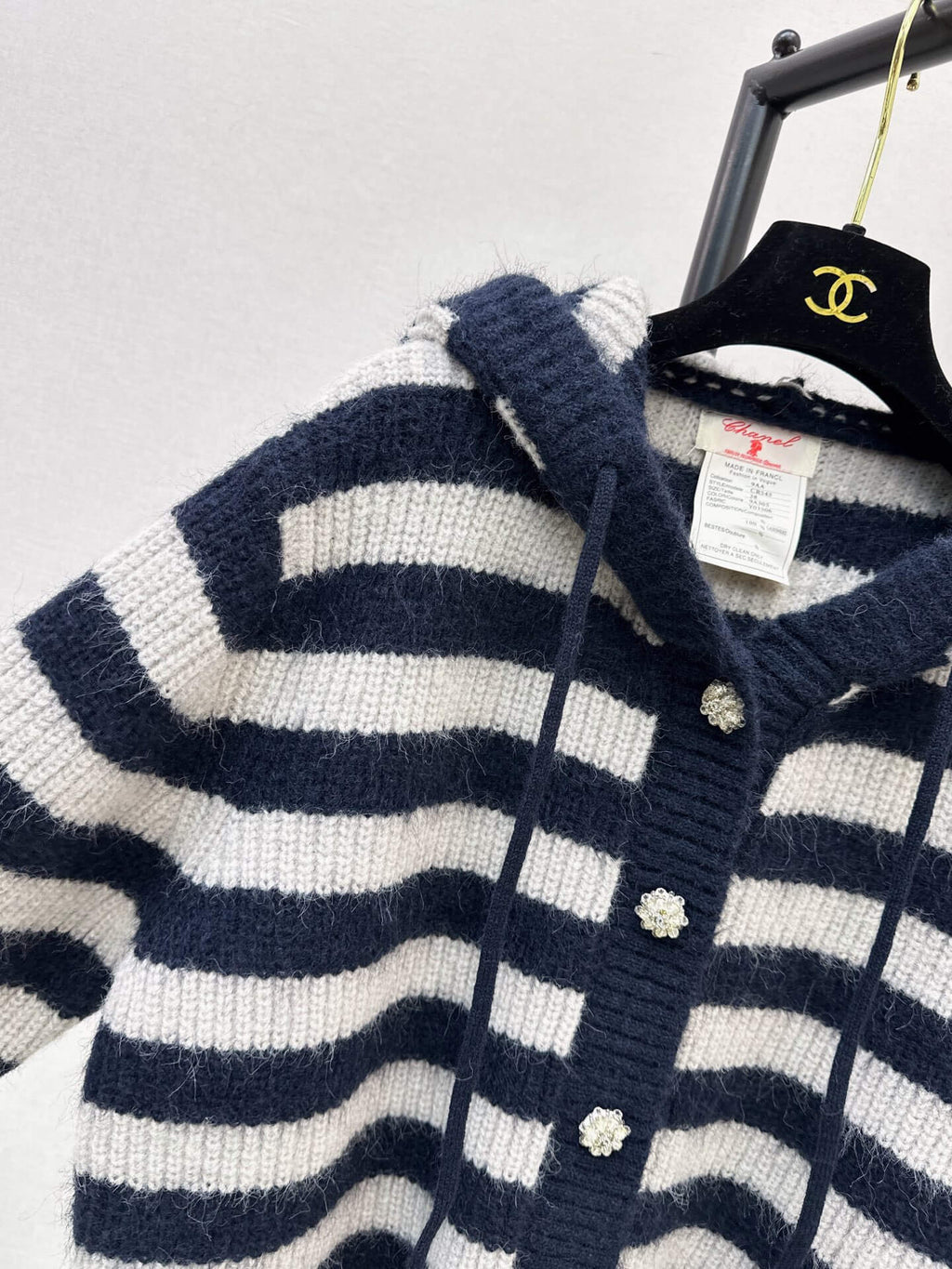 Stripe Button Knit Jacket