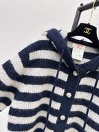 Stripe Button Knit Jacket