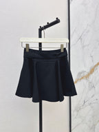 Belted A-line Mini Skirt