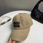 Casual Hole Design Letter Baseball Cap